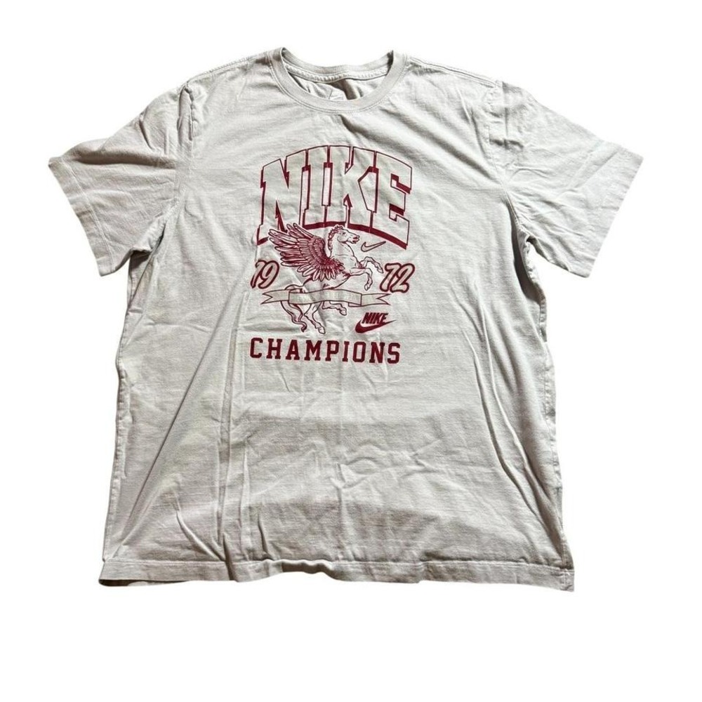 Nike Streetwear Champions 1972 Athletic Crew Neck Men's T Shirt Size XL Gray